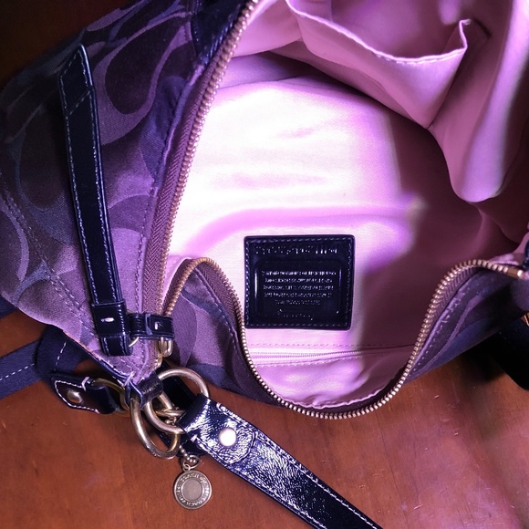 Brown Retro Coach Crossbody Bag + Purse - Picture 3 of 4